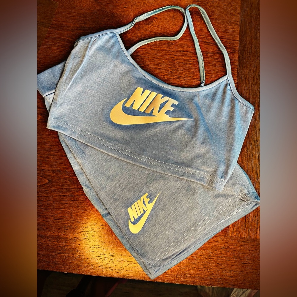 Nike Air Blue Crop Top with Sleek Design for women size Small